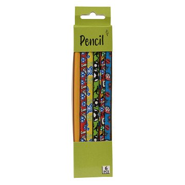 Gray HB Sport Pencils, 6 pcs.
