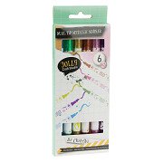 Metallic markers, 6 pcs.