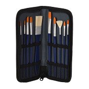 Oil Painting Brush Set in Storage Bag, 10 pcs.