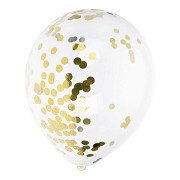 Luftballons mit goldenem Konfetti