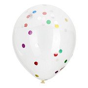 Balloons with Confetti Multi Colors, 8 pcs.