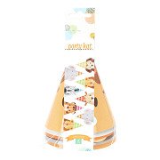 Feesthoedje Jungledieren met Oren, 6st.