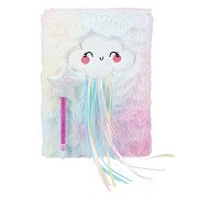 Plush Notebook with Pen - Clouds
