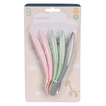 Set of 5 Baby Spoons Pastel
