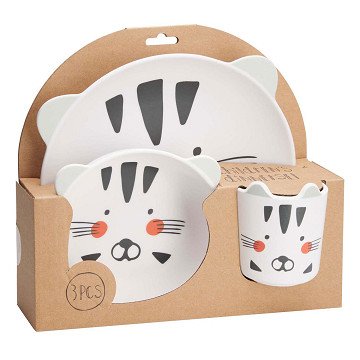 Kinder Serviesset Melamine - Kat, 3dlg.