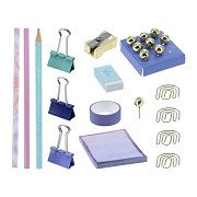 Stationery set Gold/Purple, 22 pcs.