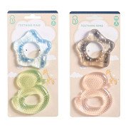 Beißringe für Babys mit Gelbeschichtung, 2 Stück