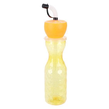 Drinking cup with straw 500ml - Orange