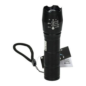 Zaklamp Zwart, 13cm