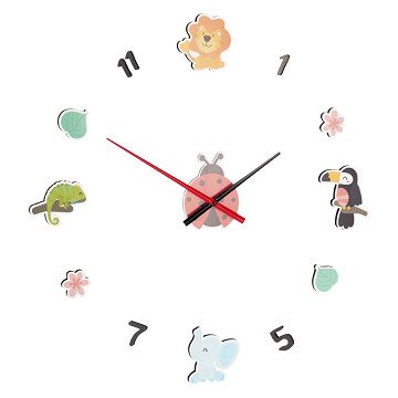 Kinderuhr-3D-Tieraufkleber