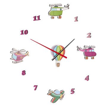 Kinderuhr-3D-Fahrzeugaufkleber