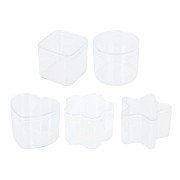 Transparent Storage Boxes Shapes, 5 pcs.