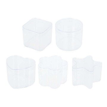 Transparent Storage Boxes Shapes, 5 pcs.