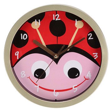Children's Wall Clock Ladybug, 20cm