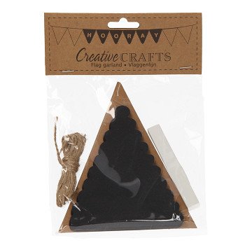 DIY Chalkboard Flag Line, 10 Flags - Triangle