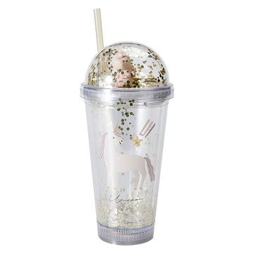 Double-Walled Drinking Cup with Light - Unicorn