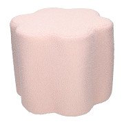 Flower-shaped Teddy fabric stool - Pink