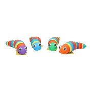 Rainbow-colored Toy Caterpillar - 18cm