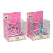 Prinsessen Accessoireset Tiara en Oorbellen
