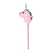 Plush Unicorn Hobby Horse with Sound