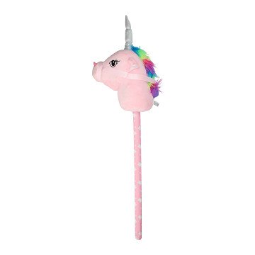 Plush Unicorn Hobby Horse with Sound