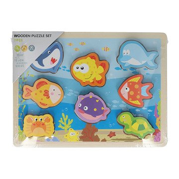 Wooden Ocean Shape Puzzle - 8 pcs.