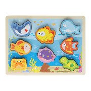 Houten Vormenpuzzel Oceaan - 8dlg.