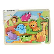 Wooden Jungle Shape Puzzle - 7 pcs.