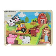 Wooden Farm Shape Puzzle - 7 pcs.