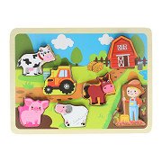 Houten Vormenpuzzel Boerderij - 7st.