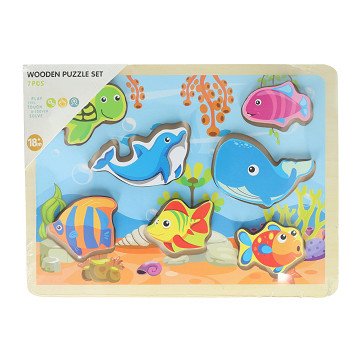 Houten Vormenpuzzel Oceaan - 7st.