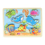 Houten Vormenpuzzel Oceaan - 7st.