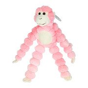 Pluchen Aap met Lange Armen 38 cm - Roze