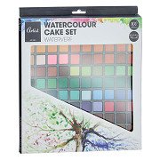 Watercolor Set with 100 Colors - Includes Brush