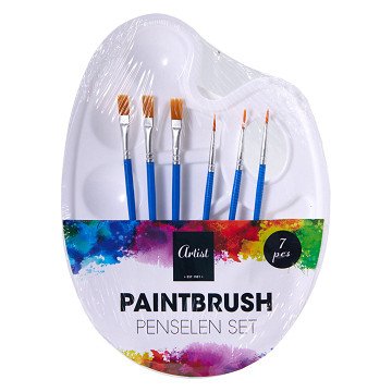 Pinselset – 6-teilig mit Palette