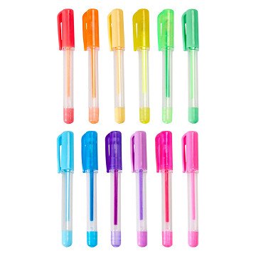 Set of Mini Gel Pens Pastel and Neon - 12 pcs.