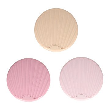 Round Double-Sided Shell-Shaped Pocket Mirror