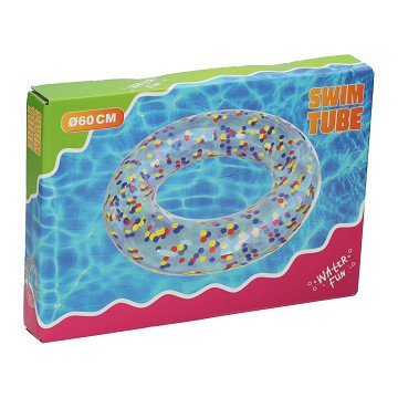 Swimming Ring with Polka Dot Print - 60cm