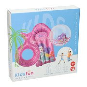 Swimming Pool Playset with Beach Ball, Swim Ring, Air Mattress - Mermaid