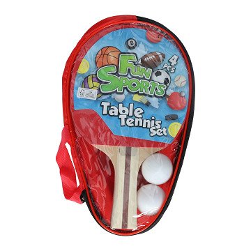 Tischtennisset mit 2 Schlägern und 2 Bällen