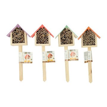 Wooden Insect Hotel on a Skewer