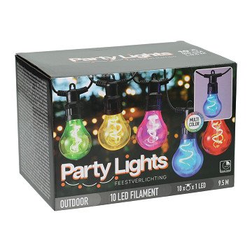 Multikleurige Feestverlichting met 10 Lampen