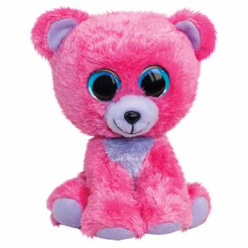 Lumo Stars Cuddly Toy - Bear Raspberry, 15cm
