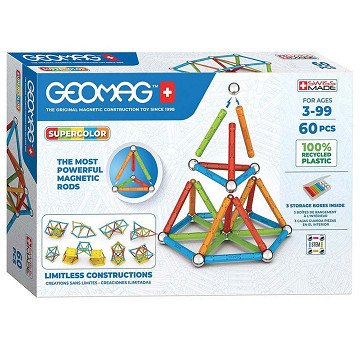 Geomag Super Color Recycled, 60 Stk.