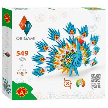 ORIGAMI 3D – Pfau, 549 Teile.