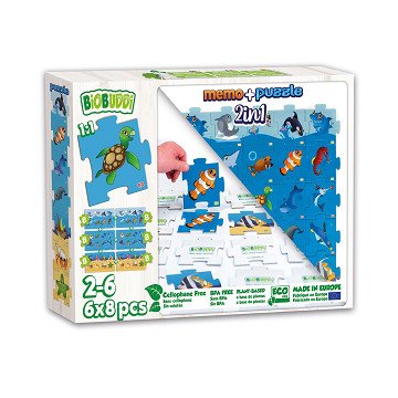 BiOBUDDi 2in1 Puzzel en Memo Sealife