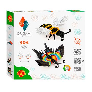 Origami 3D Bee & Butterfly, 304pcs