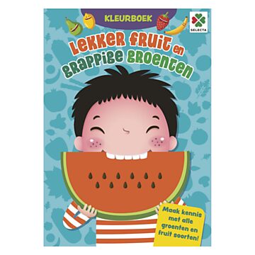 Coloring book Tasty Fruits and Funny Vegetables