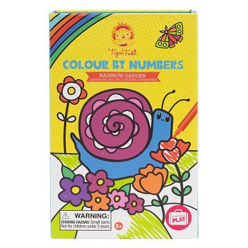 Color by Number - Rainbow Garden