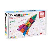 PicassoTiles Rocket Booster – Magnetische Bausteine, 32 Stück.